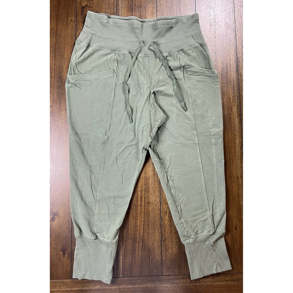 All in Motion Olive Green High Rise Cropped Jogger Sweatpants XXL
